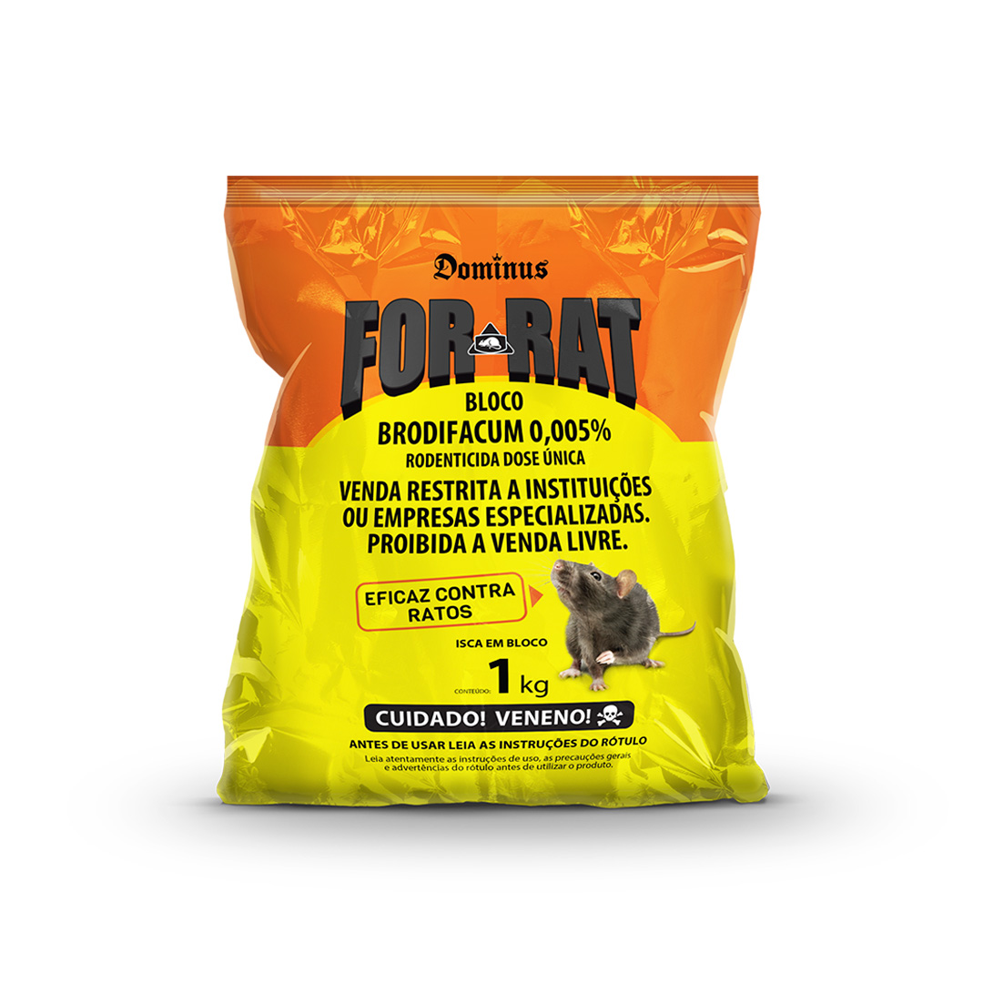 FOR RAT BLOCO PACOTE 50X20G DOMINUS