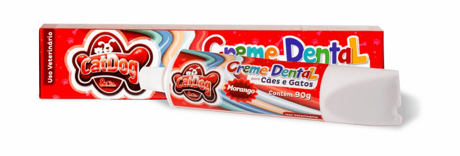 CATDOG CREME DENTAL MORANGO CAIXINHA 90